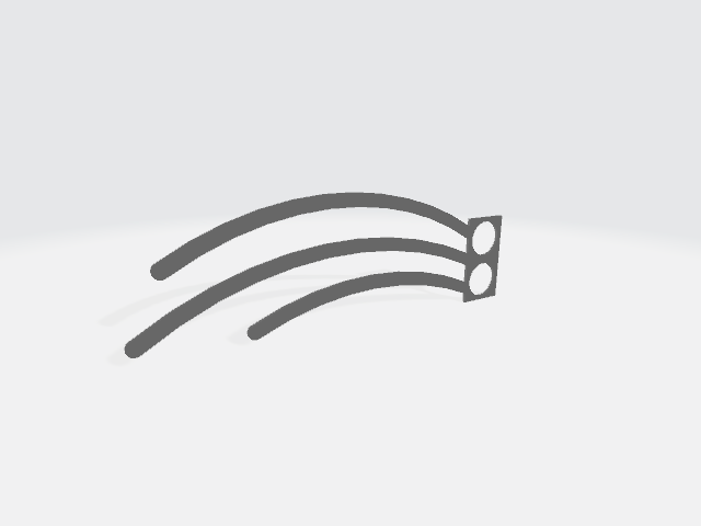 Custom 3D-Printed Whiskers for Lego Tuxedo Cat – 3D Model - Print at home