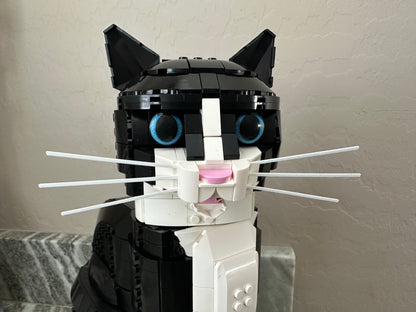 Custom 3D-Printed Whiskers for Lego Tuxedo Cat – 3D Model - Print at home